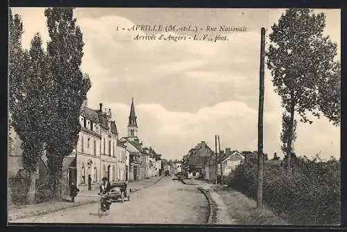 AK Avrillé, Rue Nationale avec arrivée d`Angers