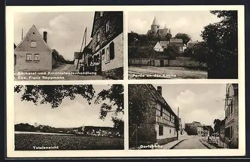 AK Beyernaumburg, Bäckerei u. Handlung v. Franz Rappmann, Dorfstrasse, Totalansicht