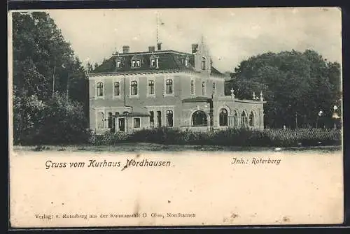 AK Nordhausen, Hotel Kurhaus von Roterberg