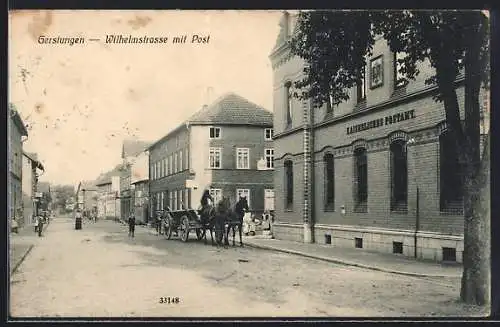 AK Gerstungen, Wilhelmstrasse mit Post