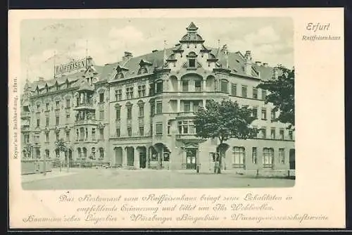 AK Erfurt, Blick auf das Restaurant zum Raiffeisenhaus