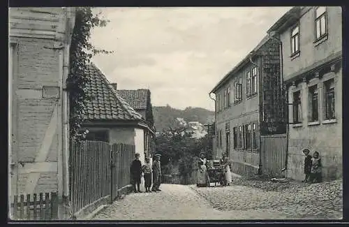 AK Blankenburg a. H., Partie in der Hohestrasse