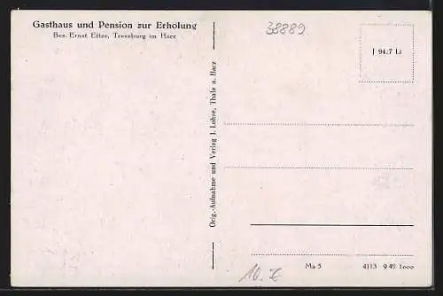 AK Treseburg /Harz, Gasthaus und Pension zur Erholung