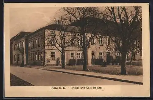 AK Burg b. M., Hotel und Café Roland