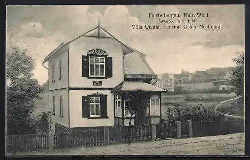 AK Finsterbergen /Thür. Wald, Hotel Villa Ursula, Pension Oskar Nestmann