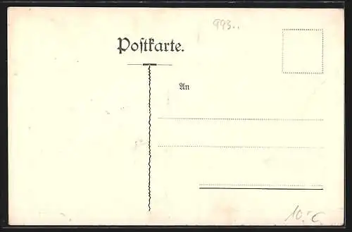 AK Arnstadt, 50-jähriges Bestehen der Fürstl. Realschule 1907, Panorama und Partie an der Schule