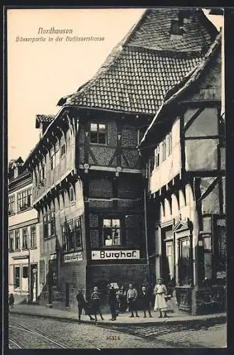 AK Nordhausen, Häuserpartie in der Barfüsserstrasse