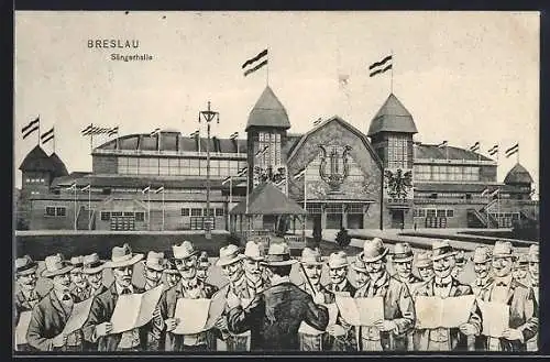 AK Breslau, Sänger vor der Sängerhalle