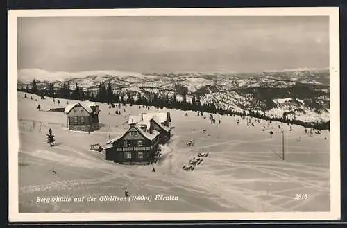 AK Bergerhütte auf der Görlitzen im Schnee