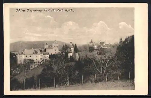 AK Warth /NÖ, Blick auf das Schloss Steyersberg