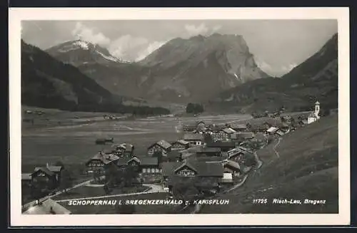 AK Schoppernau i. Bregenzerwald, Ansicht gegen d. Kanisfluh