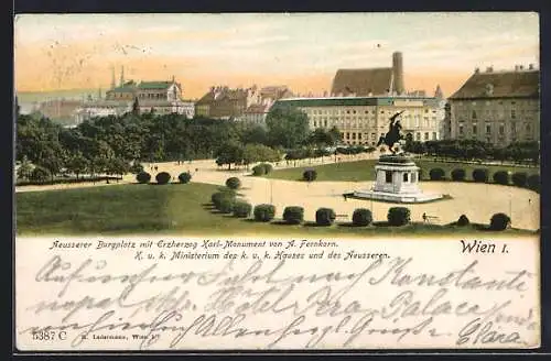 AK Wien, Äusserer Burgplatz und K. u. K. Ministerium