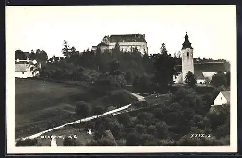 AK Messern /N.Ö., Teilansicht mit Kirche und Schloss