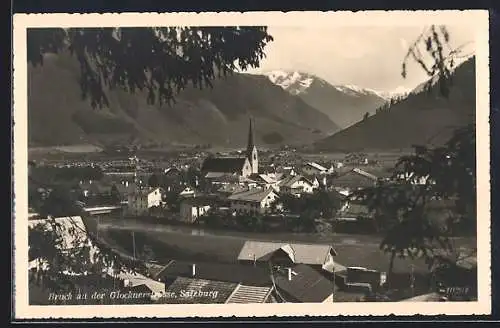 AK Bruck an der Glocknerstrasse, Ortsansicht gegen die Berge