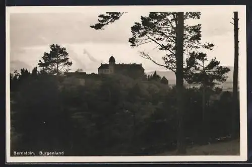 AK Bernstein /Burgenland, Blick zur Burg