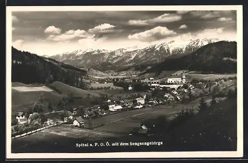 AK Spital am Pyhrn, Ortsansicht mit dem Sengsengebirge