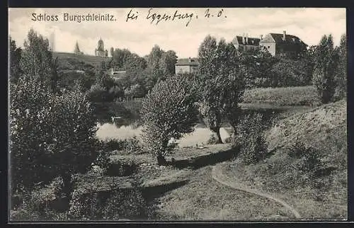 AK Burgschleinitz, Weiher am Schloss