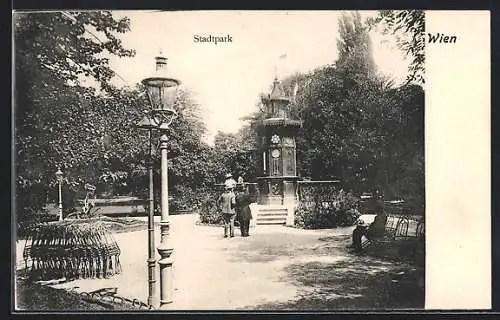 AK Wien, Wetterhäuschen im Stadtpark