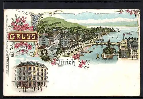 Lithographie Zürich, Brann Zürcher Engros-Lager, Panorama