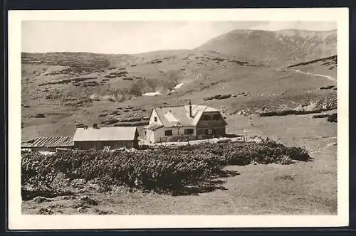 AK Damböckhaus, Berghütte des Österr. Touristenklub mit Klosterwappen