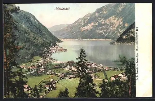 AK Hallstatt, Gesamtansicht mit Blick auf den See