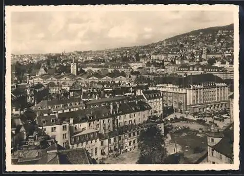 AK Zürich, Bahnhofquartier aus der Vogelschau