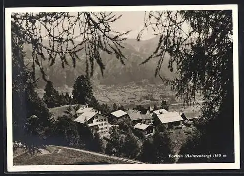 AK Portein, Blick auf den Ort von oben