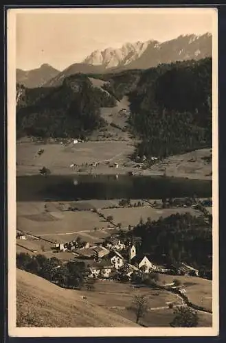 AK Thiersee, Totalansicht mit Blick zum Wilden Kaiser