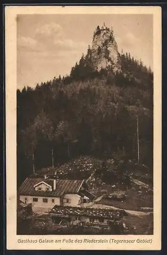 AK Riederstein, Gasthaus Galaun am Fusse des Riederstein