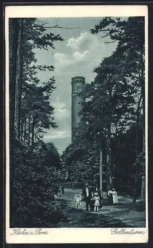 AK Köslin i. Pom., Blick auf den Gollenturm