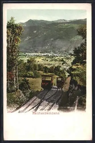 AK Reichenbachbergbahn mit Panorama