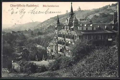 AK Oberlössnitz-Radebeul, Bilz-Sanatorium