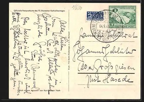 AK Bochum, 73. Deutscher Katholikentag 01.-04.09.1949, Festtribüne