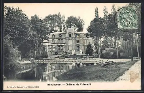 AK Nonancourt, Château de Vrisseuil et son reflet dans l`eau