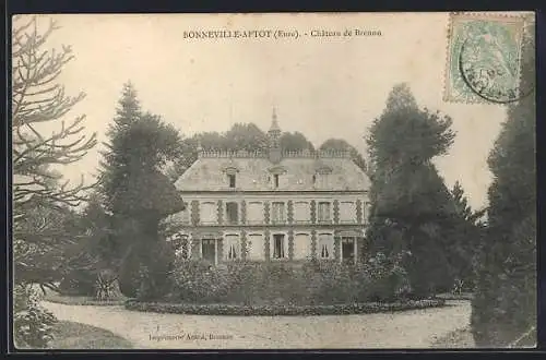 AK Bonneville-Aptot, Château de Brevon en facade entouré d`arbres