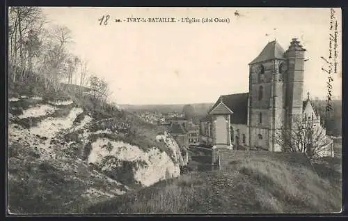 AK Ivry-la-Bataille, L`église (côté Ouest)