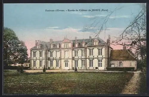 AK Évreux, Entrée du Château de Jersey (Eure)