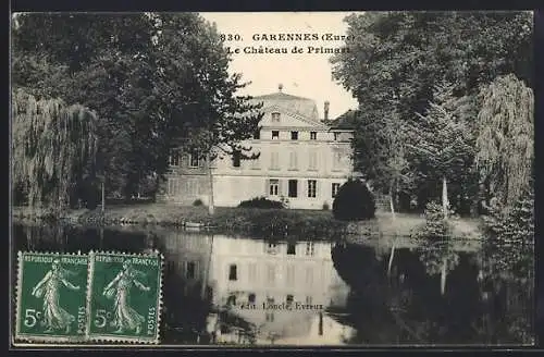 AK Garennes, Le Château de Prémesnil et son reflet dans l`eau