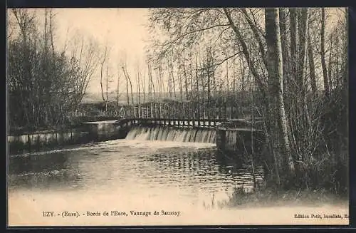 AK Ézy-sur-Eure, Bords de l`Eure, Vannage de Saussay