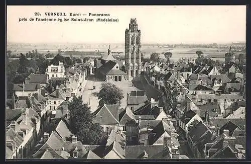 AK Verneuil, Panorama pris de l`ancienne église Saint-Jean (Madeleine)