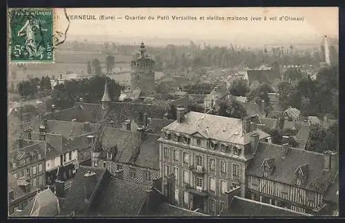 AK Verneuil, Quartier du Petit Versailles et vieilles maisons (vue à vol d’oiseau)