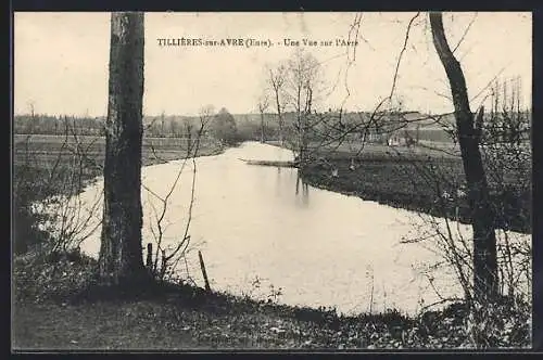 AK Tillières-sur-Avre, Une vue sur l`Avre