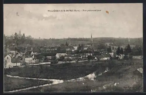 AK Tillières-sur-Avre, Vue panoramique du village et des environs