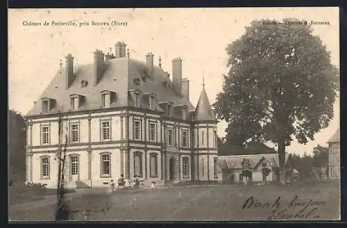 AK Petiteville, Château près de Bouffré (Eure) et grand arbre à côté