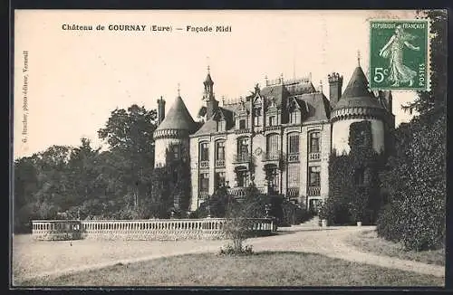 AK Gournay, Facade Midi du château élégant et majestueux