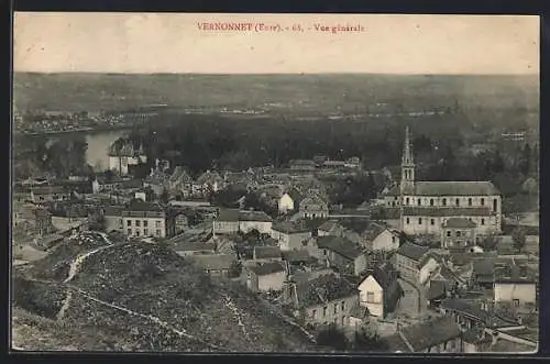 AK Vernonnet, Vue générale du village et de la rivière adjacente