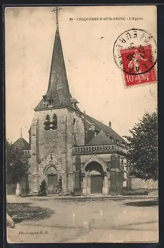 AK Criquebeuf-sur-Seine, L`église