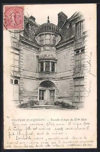 AK Acquigny, Tourelle d`angle du Château du XVIe siècle