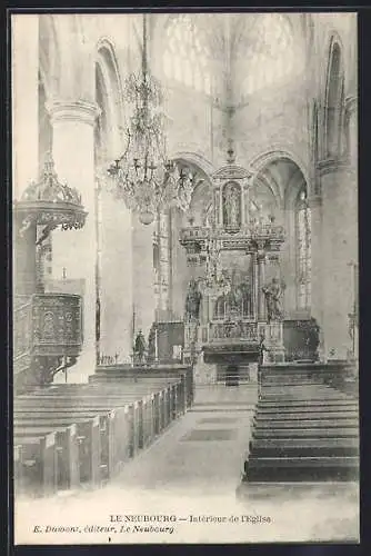 AK Le Neubourg, Intérieur de l`Église