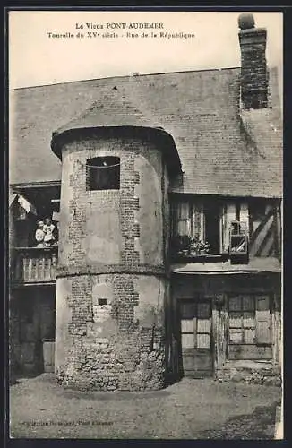 AK Pont-Audemer, Tourelle du XVe siècle, Rue de la République